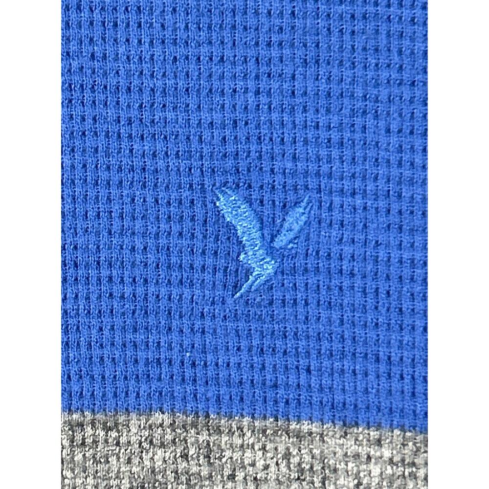 American Eagle Thermal Shirt Medium Blue Waffle Y2K Vintage - Picture 5 of 11
